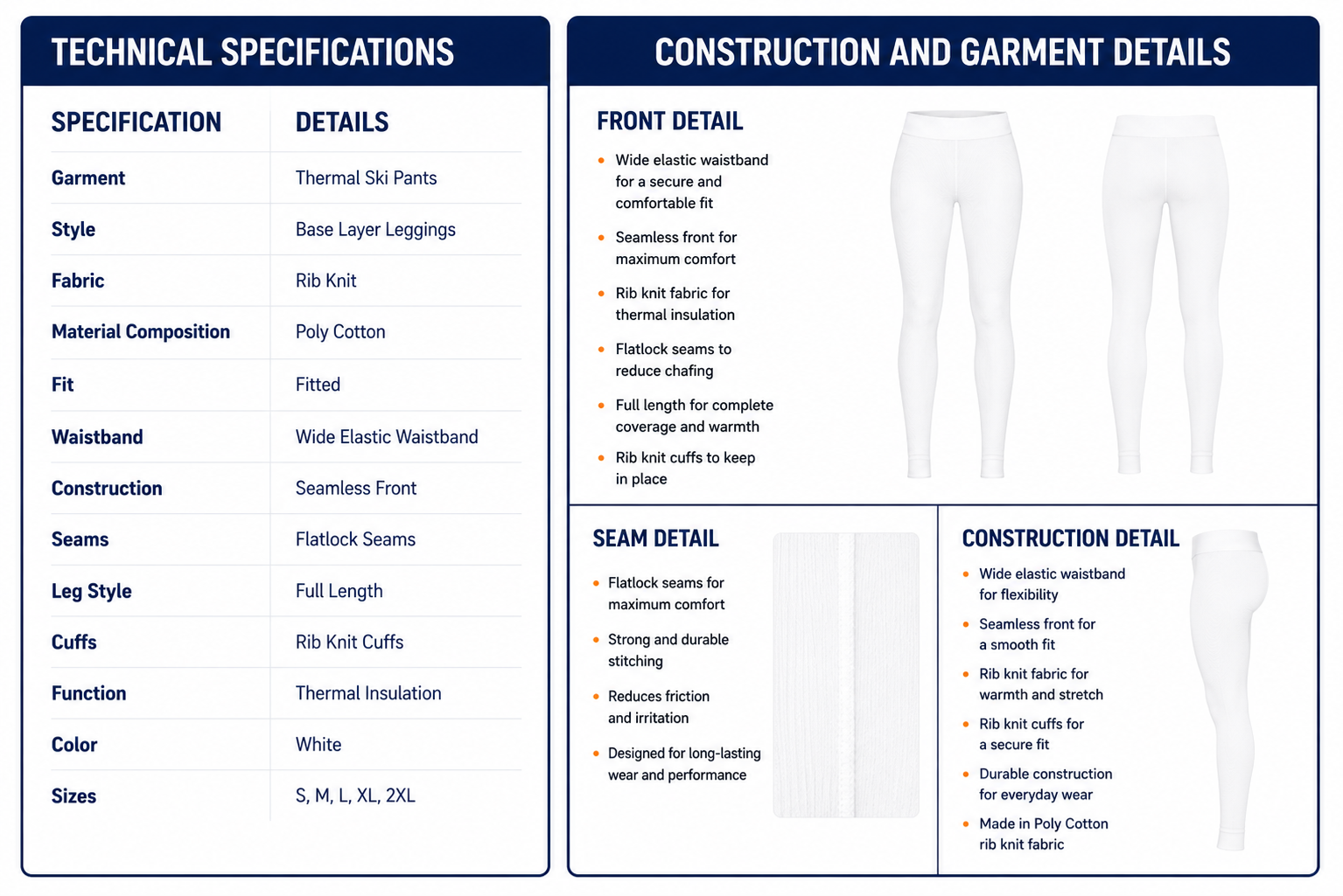 Ski Pants specs