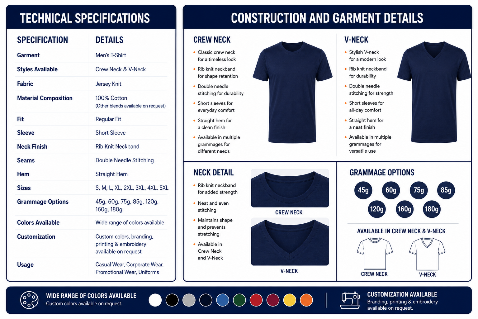 tshirt specs