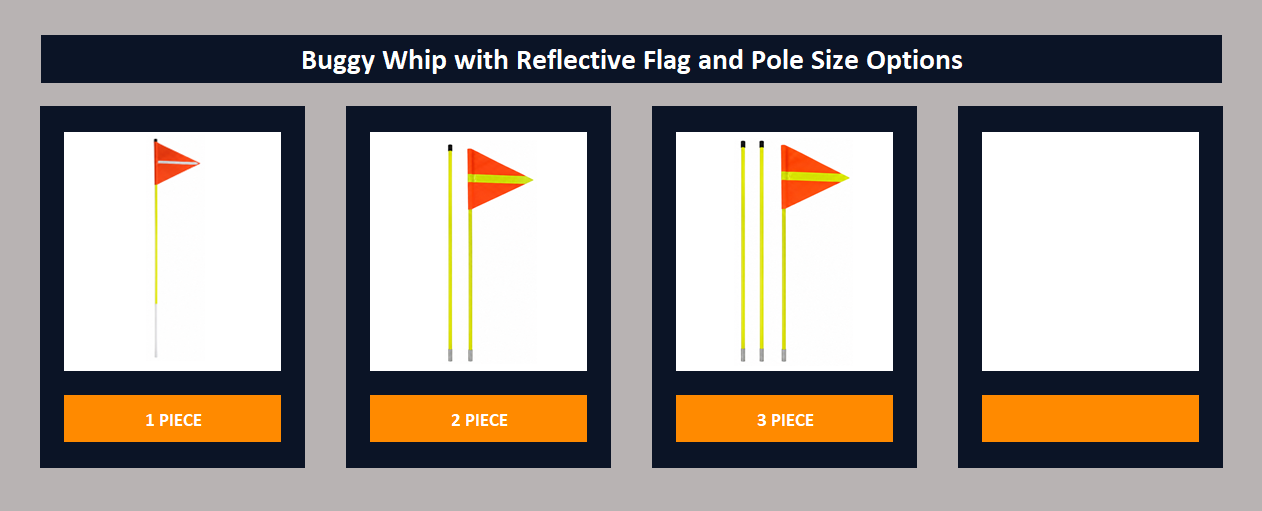 Buggy Whip with Reflective Flag