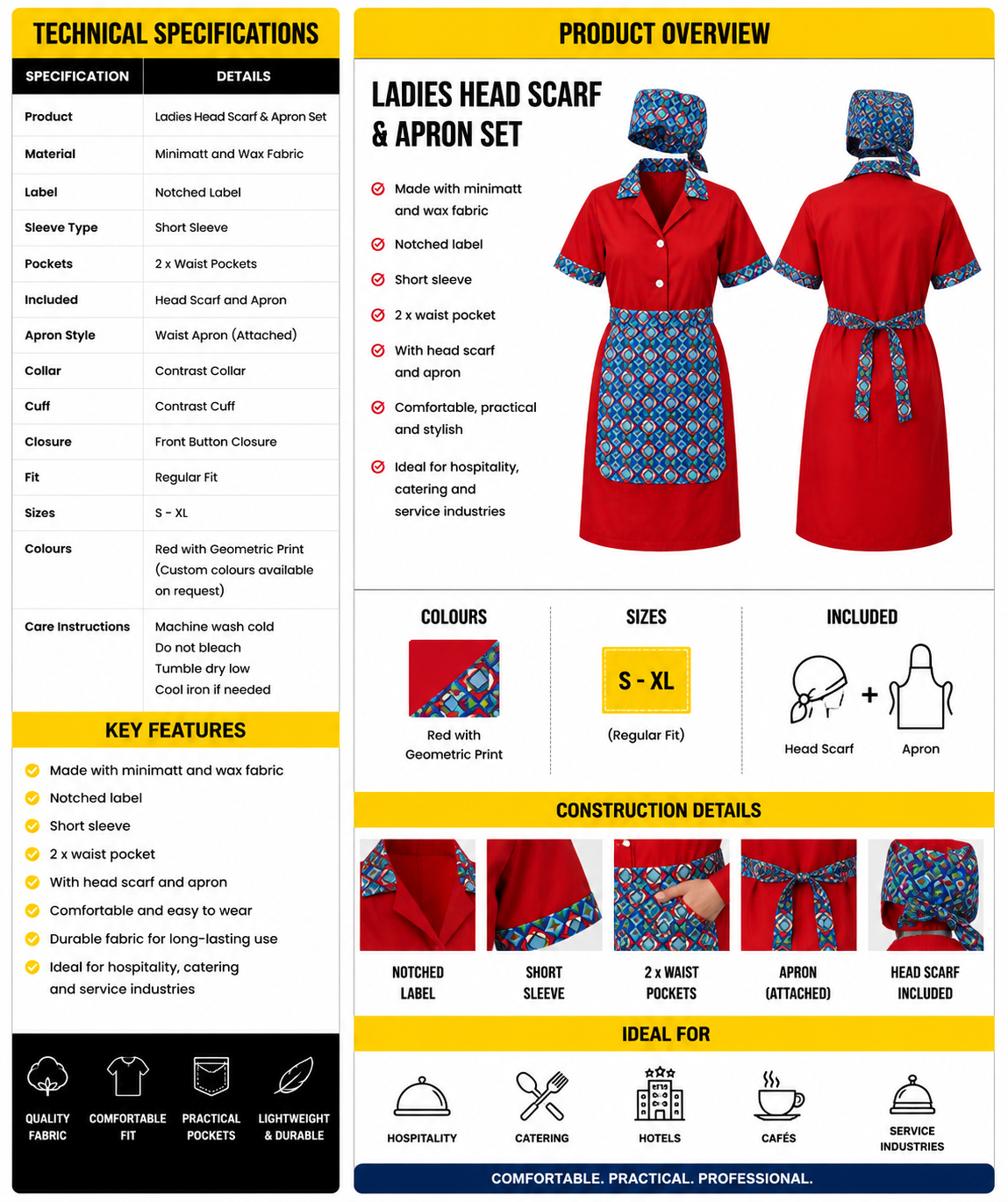 CANTEEN DRESS 3 PIECE SPEC