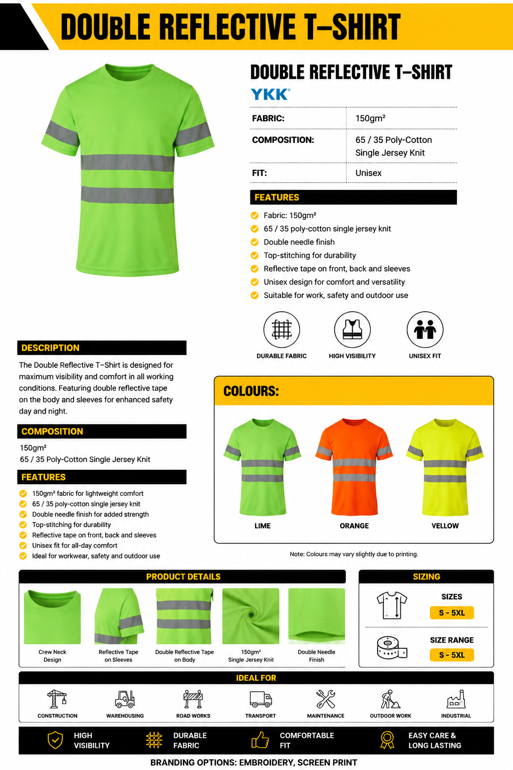 Double Reflective T–Shirt spec