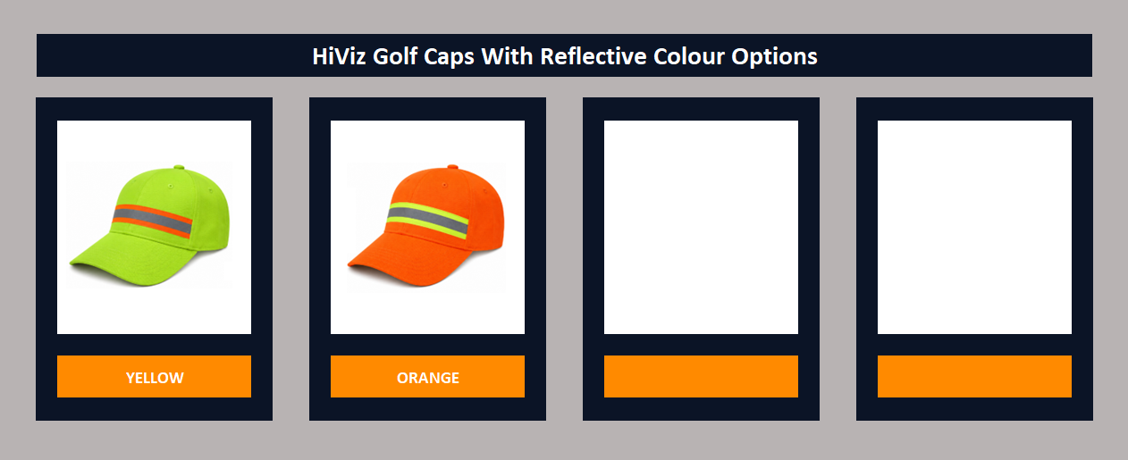 HiViz Golf Caps With Reflective