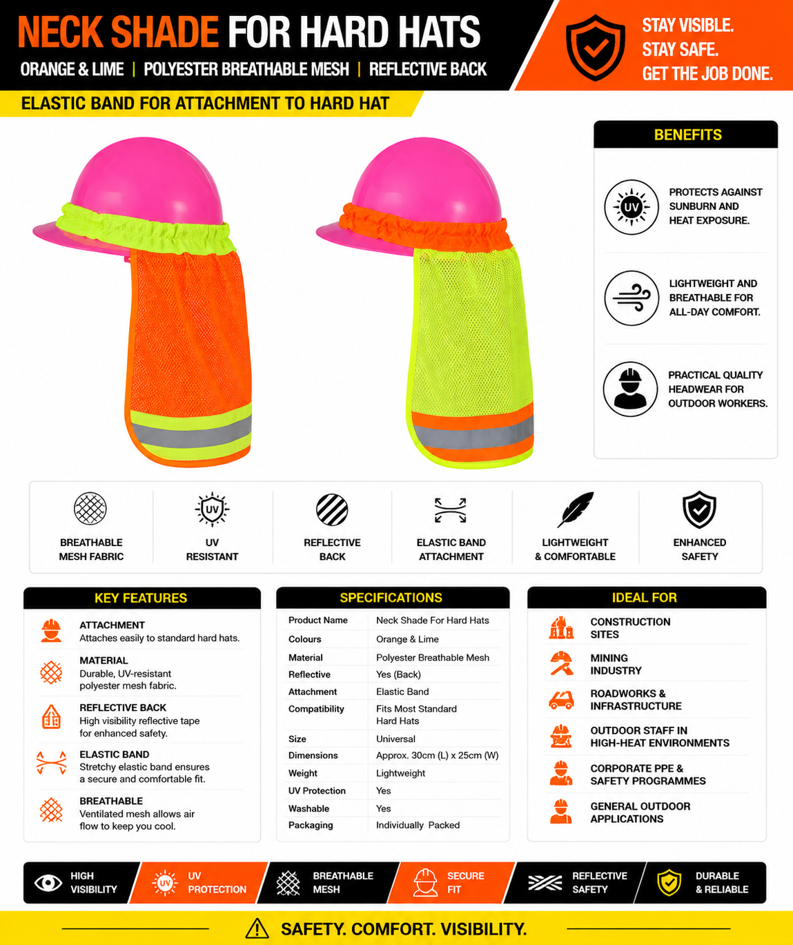 Neck Shade for Hard Hats SPEC