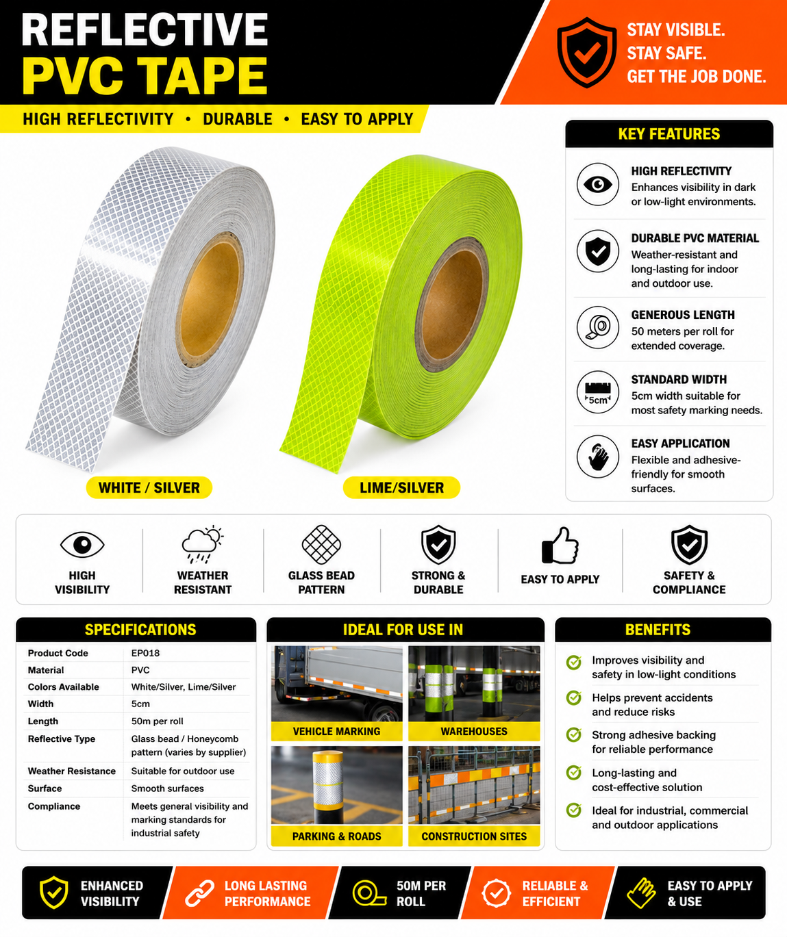 Reflective PVC Tape SPEC