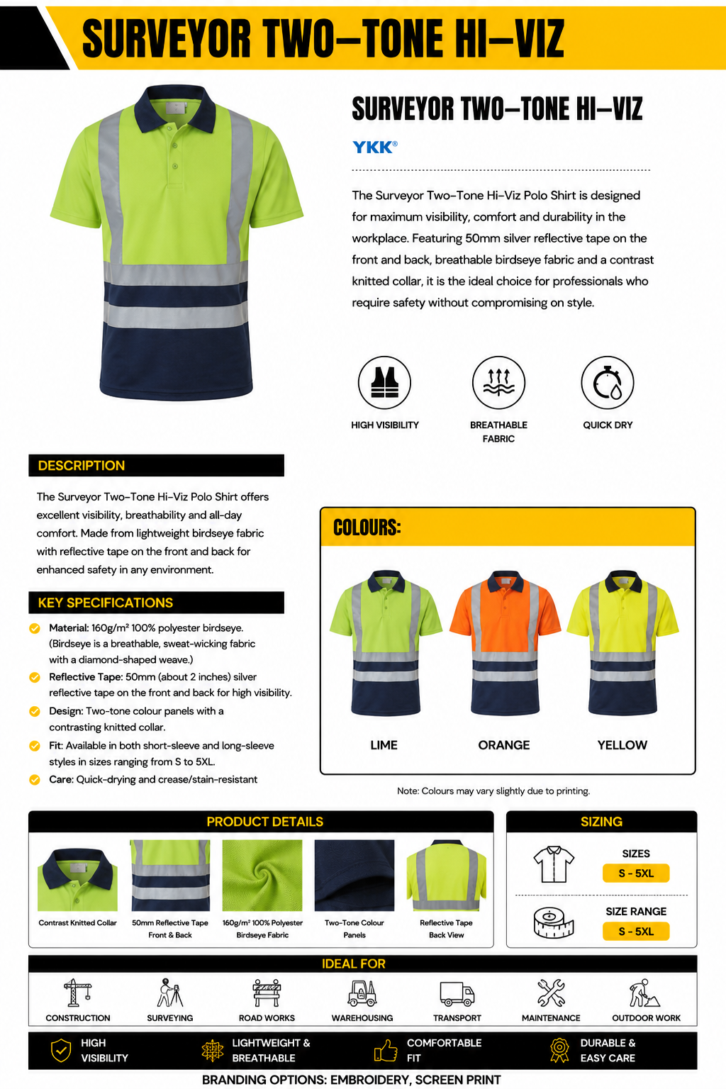 Surveyor Two–Tone Hi–Viz spec