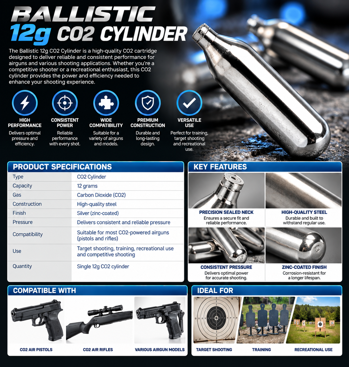12g Co2 Cylinder