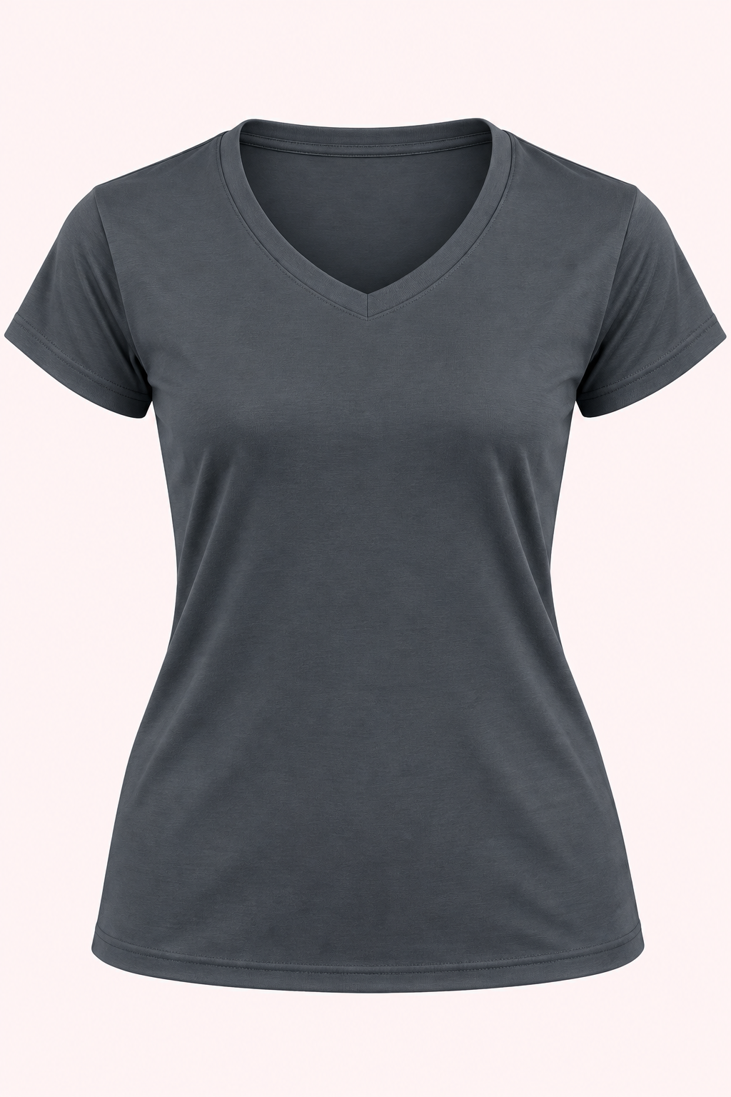 170g Slim Fit V-Neck T-Shirt Ladies1