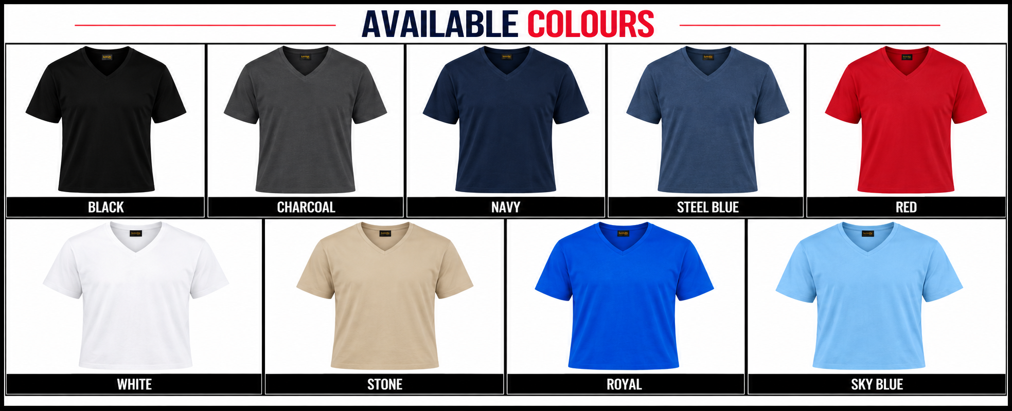 170g Slim Fit V-Neck T-Shirt Mens2