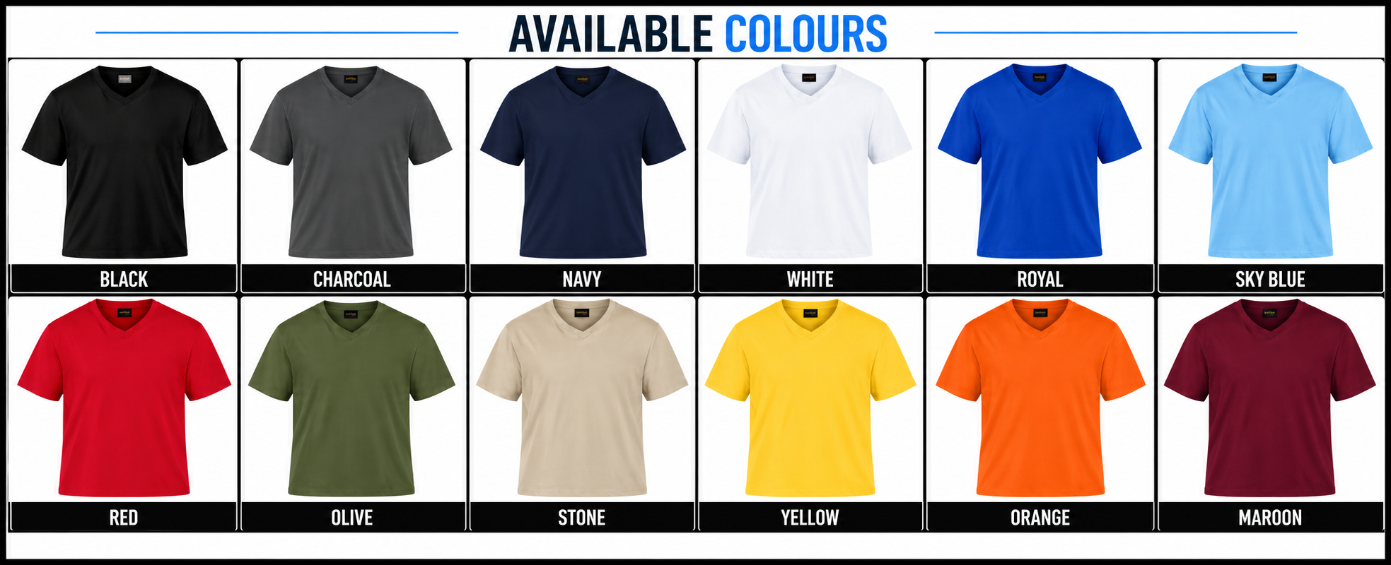 180g V-Neck T-Shirt2