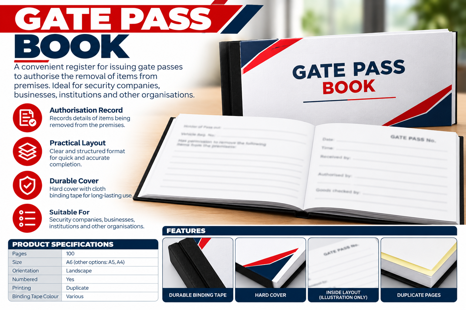 Gate Pass Book