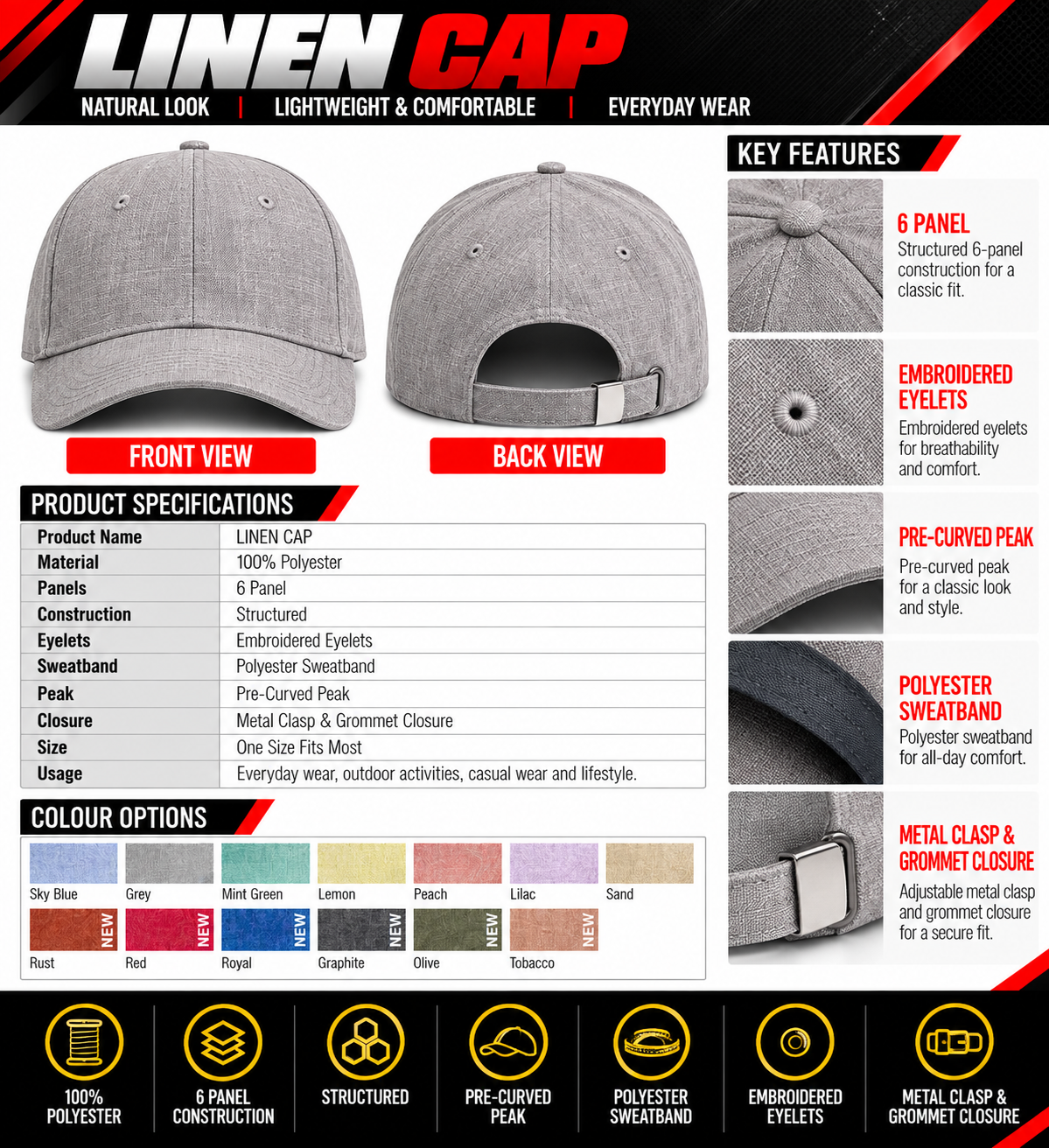 LINEN CAP