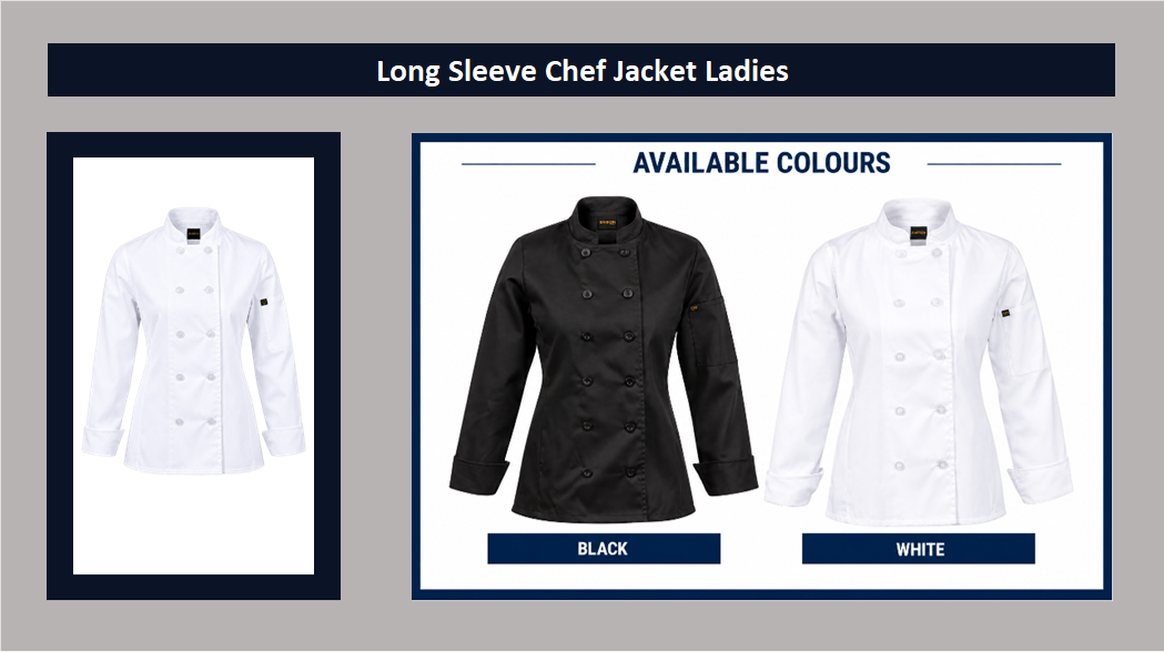 Long Sleeve Chef Jacket Ladies1