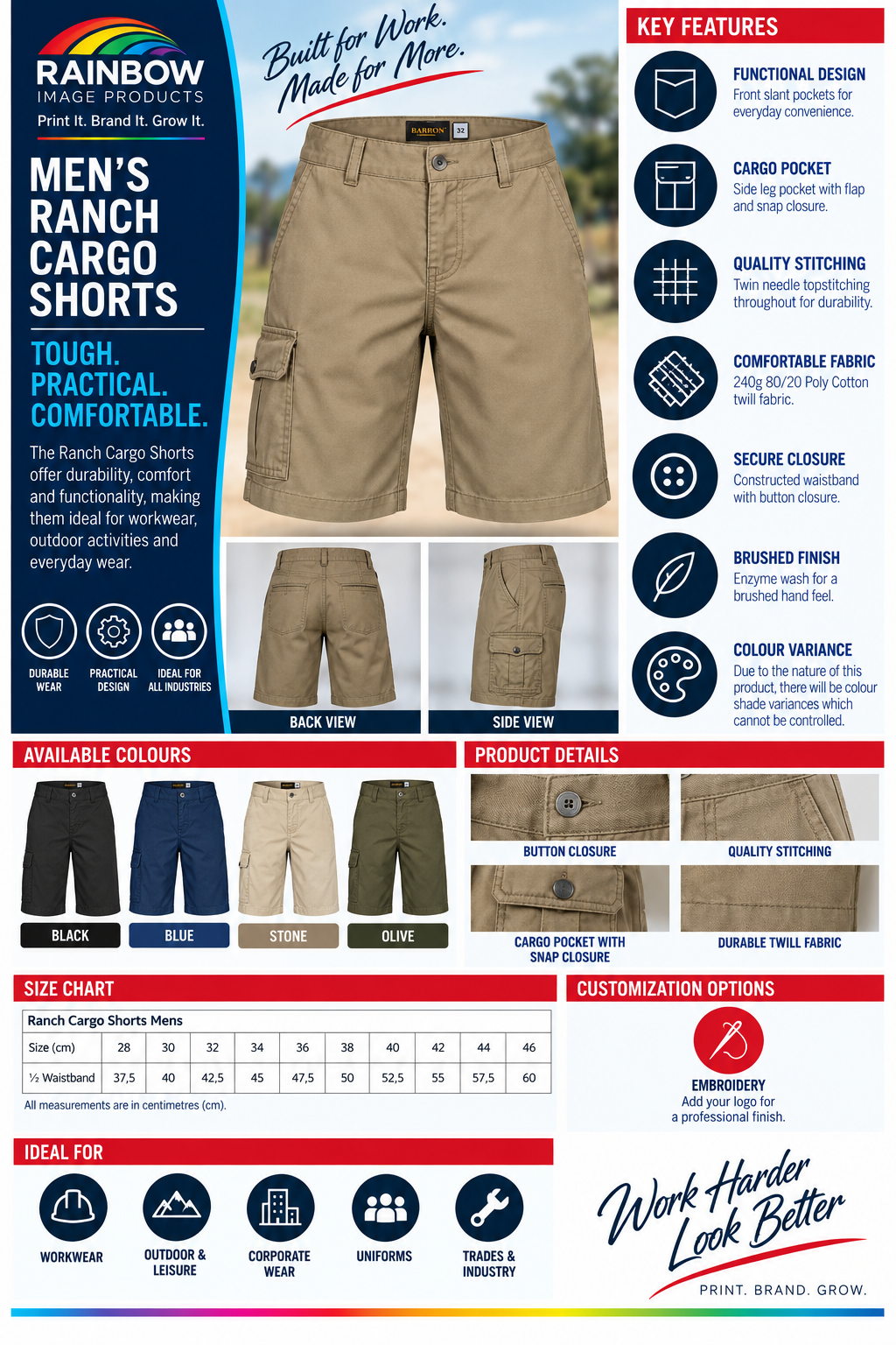 Ranch Cargo Shorts Mens