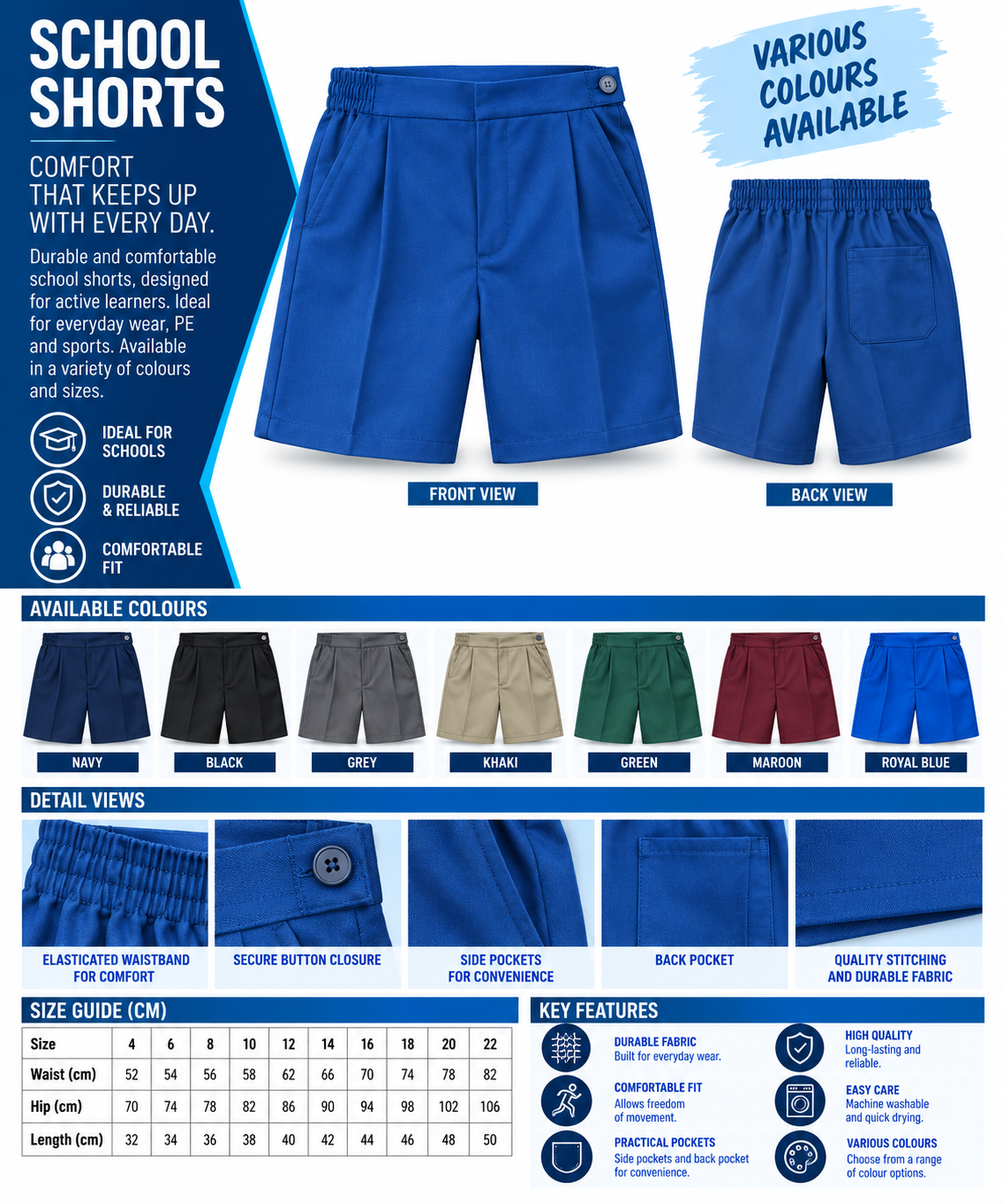 SCHOOL SHORTS