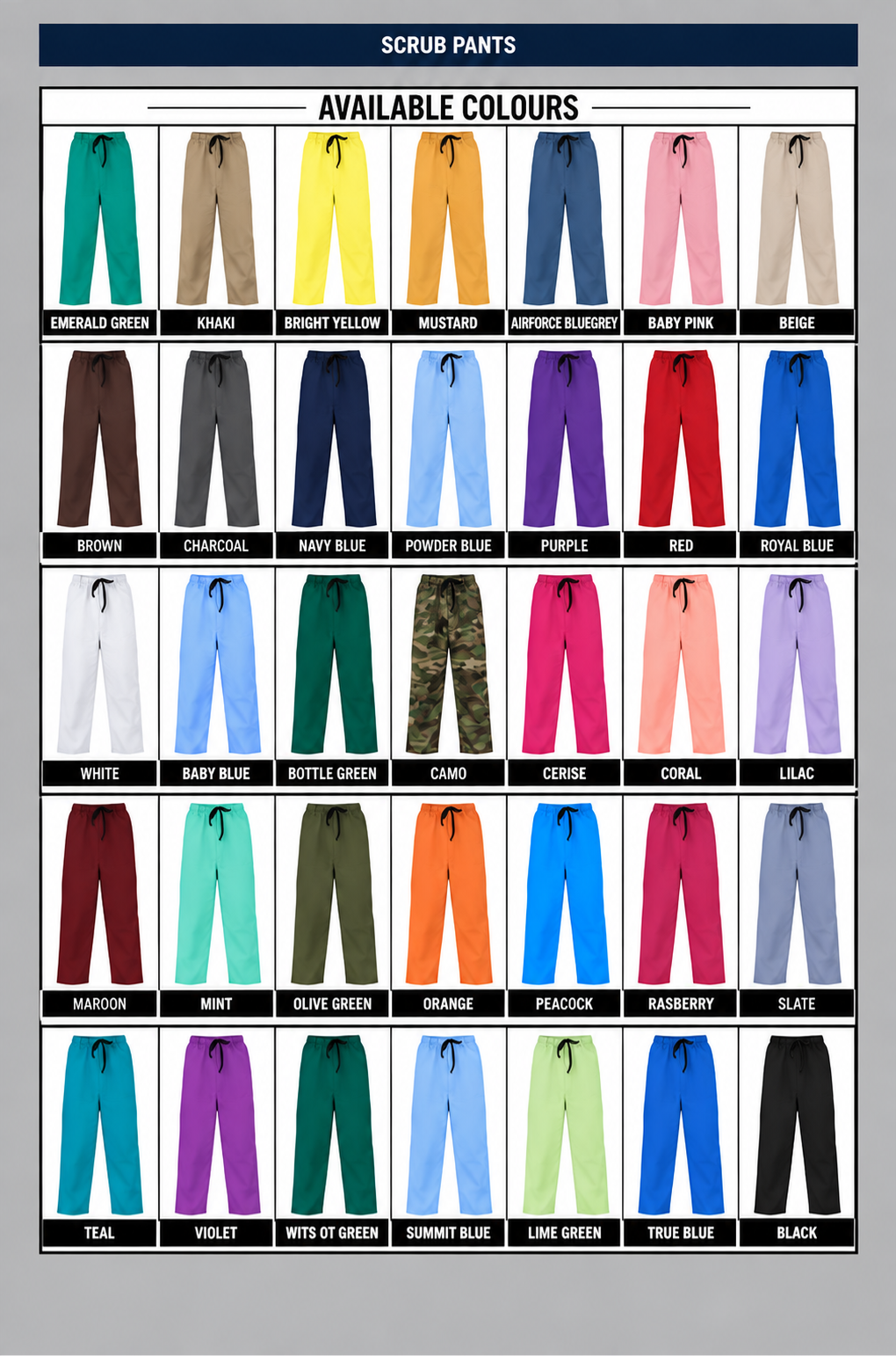 SCRUB PANTS