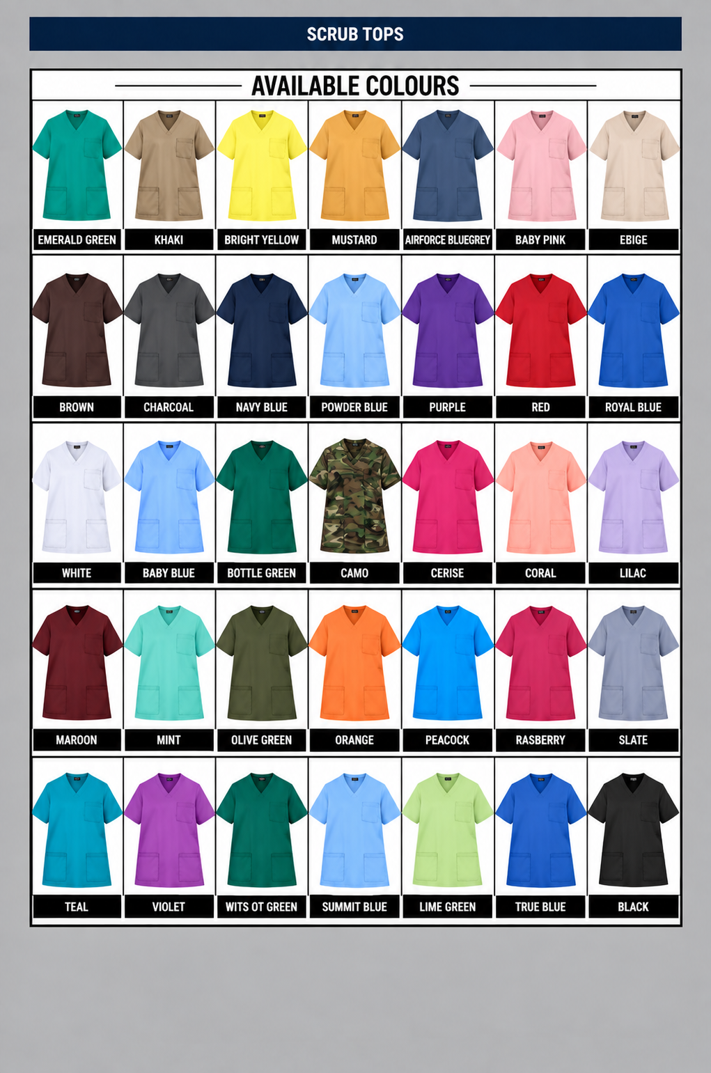 SCRUB TOPS
