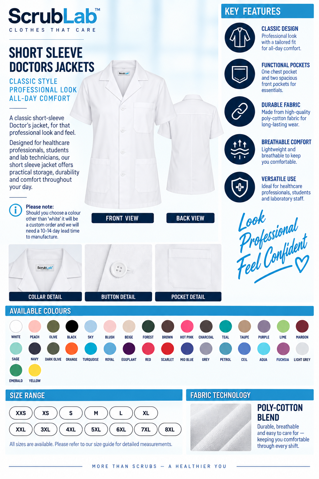 Short Sleeve Doctors Jackets