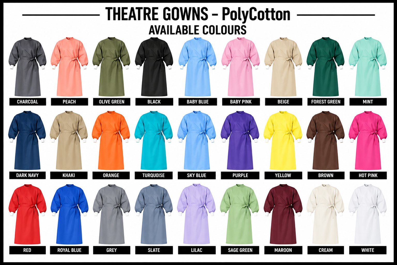 Theatre Gowns – PolyCotton12