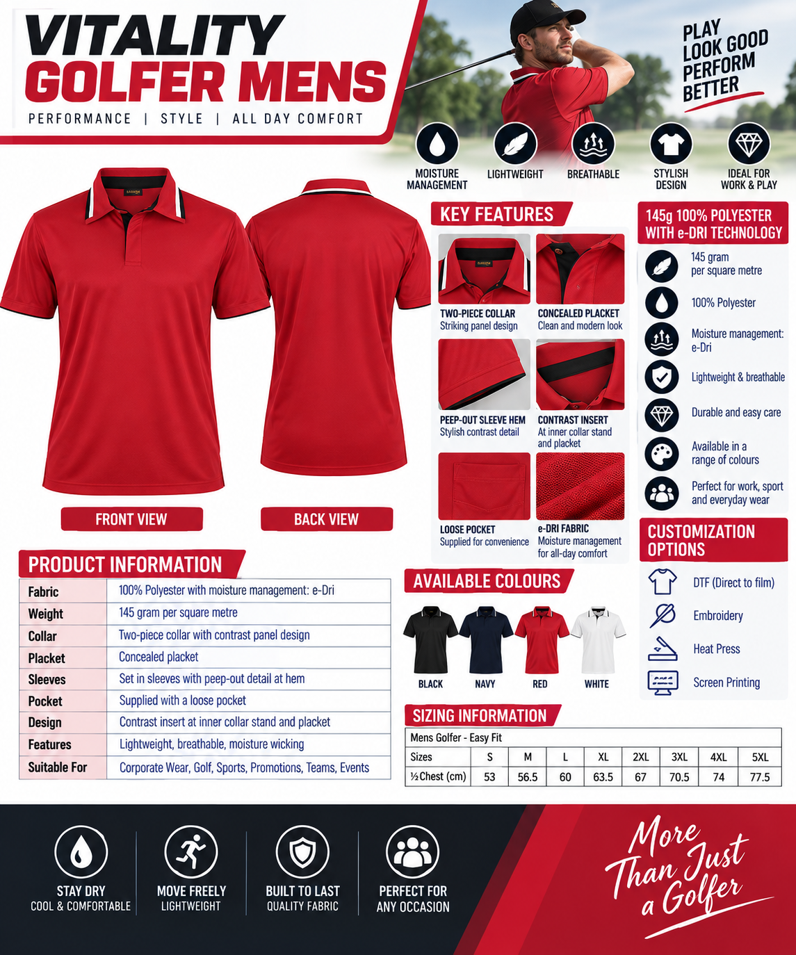 Vitality Golfer Mens