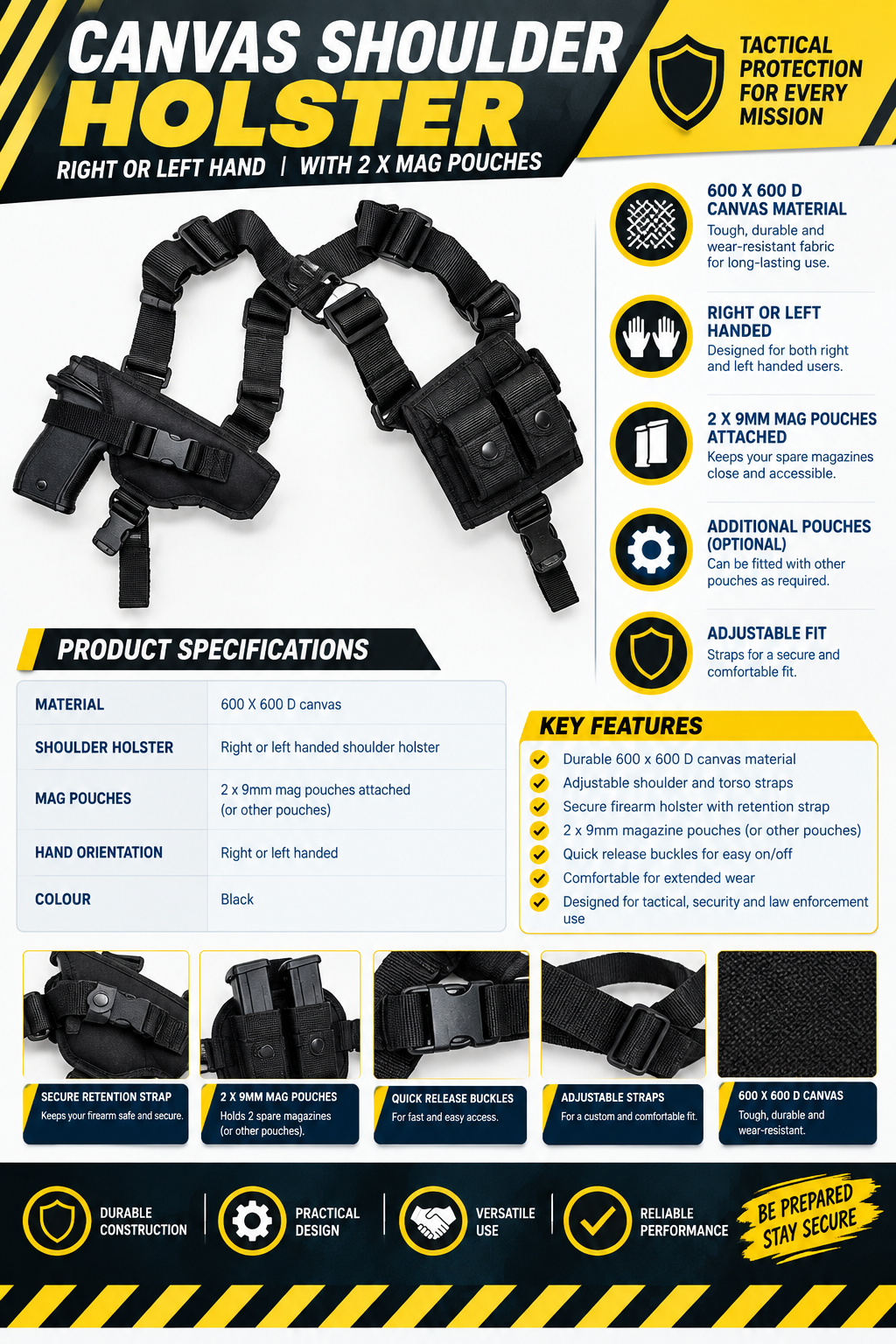 CANVAS SHOULDER HOLSTER