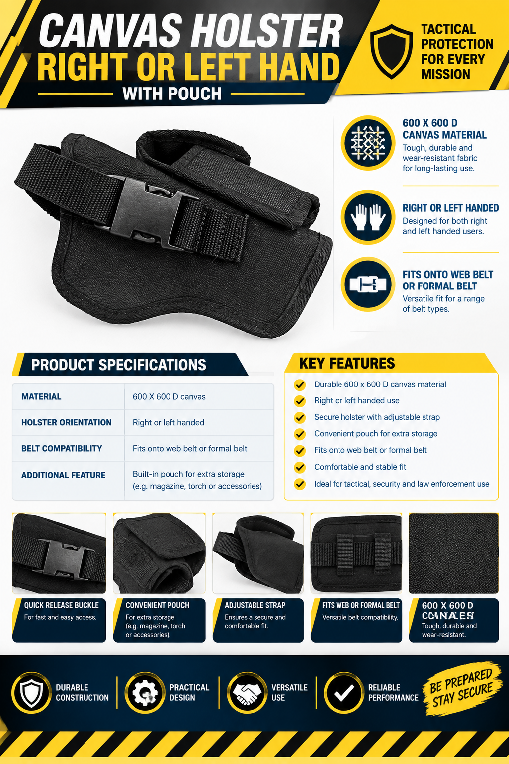 GUN HOLSTER + POUCH