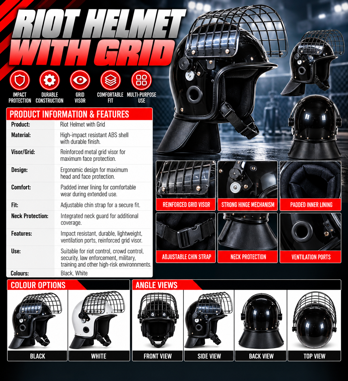 RIOT HELMET + GRID